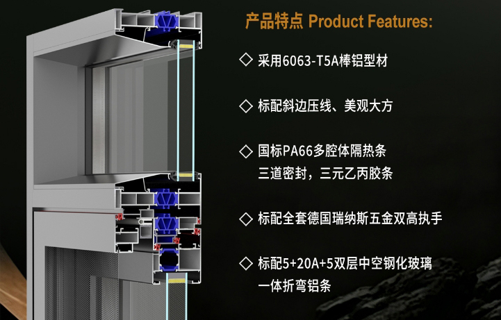 DF5C110外開窗系列 壁厚2.0